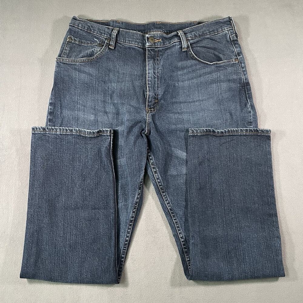 Wrangler Five Star Relaxed Fit Jeans Mens 36x30 Blue Straight 97FXWXD